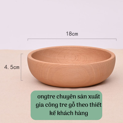 Bát Gỗ Tự Nhiên ONGTRE, Tô Gỗ Ăn Salad, Hoa Quả, Bát Gỗ Cao Cấp, An Toàn Cho Sức Khỏe