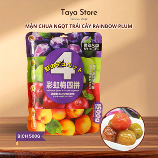  Ô Mai Xí Muội Chua Ngọt Trái Cây Rainbow Plum Bịch 408g Và 500g 