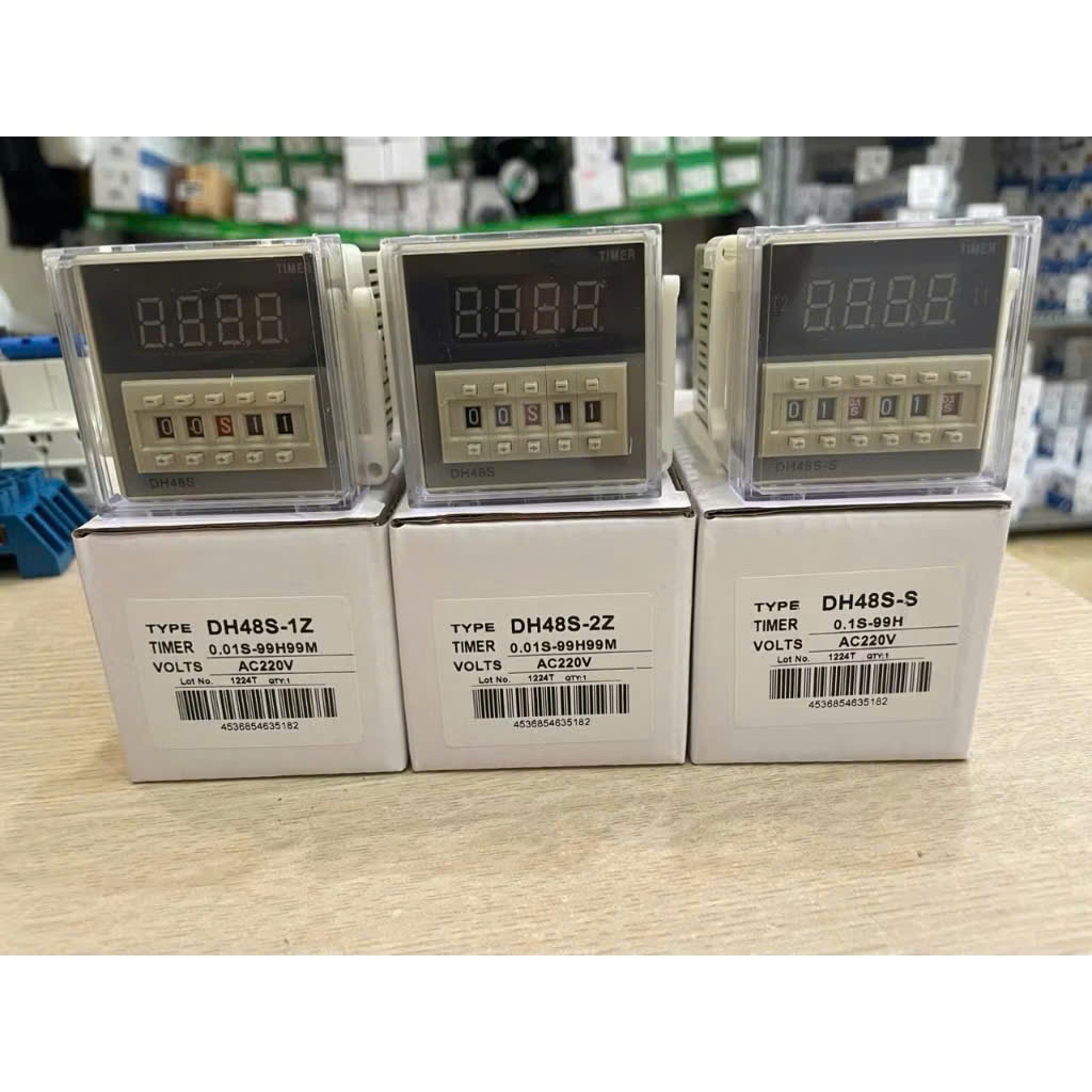 Rơ le thời gian (Timer) DH48S, DH48S-S, DH48S-2Z, DH48S-1Z (Đã bao đế) 24VDC,  220VAC