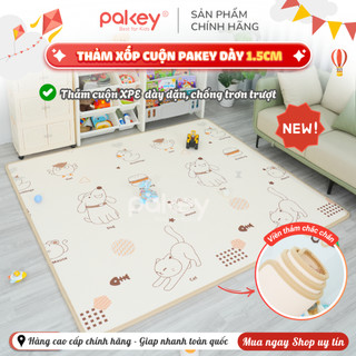   NEW 2026  Thảm Cuộn XPE Pakey Dày Dặn 1.5CM Thảm Xốp Trải Sàn Chống Thấm Nước Êm Ái Cho Bé Tập Chơi Tập Bò 