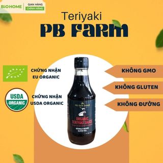 Nước Tương Teriyaki Hữu Cơ PB Farm 200ml - Sốt Ướp Chế Biến Món Kho Nướng Lành Tính Cho Người Ăn Kiêng, Bé Ăn Dặm Từ 12m
