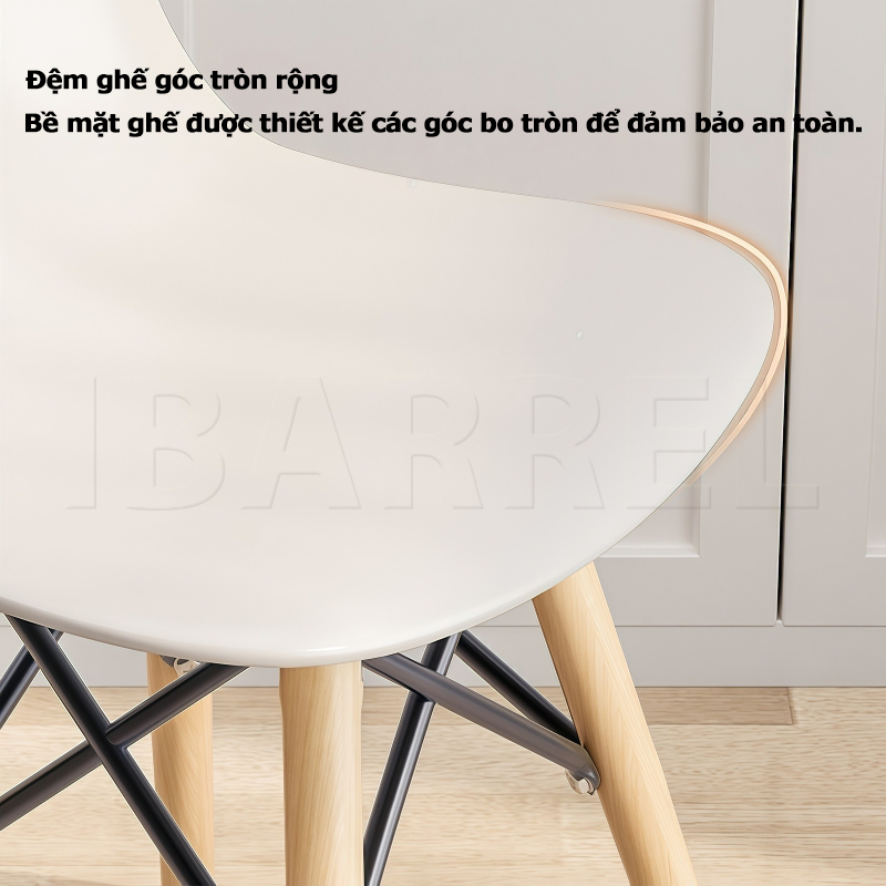 IB Ghế Eames Ghế ăn Ghế trang điểm Chân ghế gỗ sồi Tựa lưng công thái học Phù hợp Phòng Ăn Văn Phòng | BigBuy360 - bigbuy360.vn