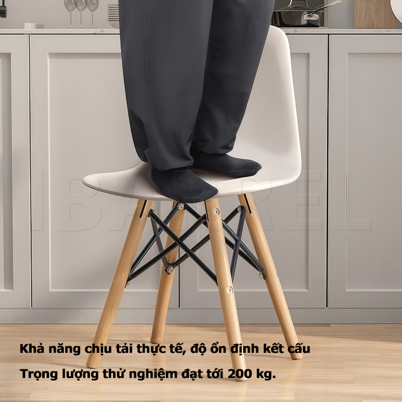 IB Ghế Eames Ghế ăn Ghế trang điểm Chân ghế gỗ sồi Tựa lưng công thái học Phù hợp Phòng Ăn Văn Phòng | BigBuy360 - bigbuy360.vn