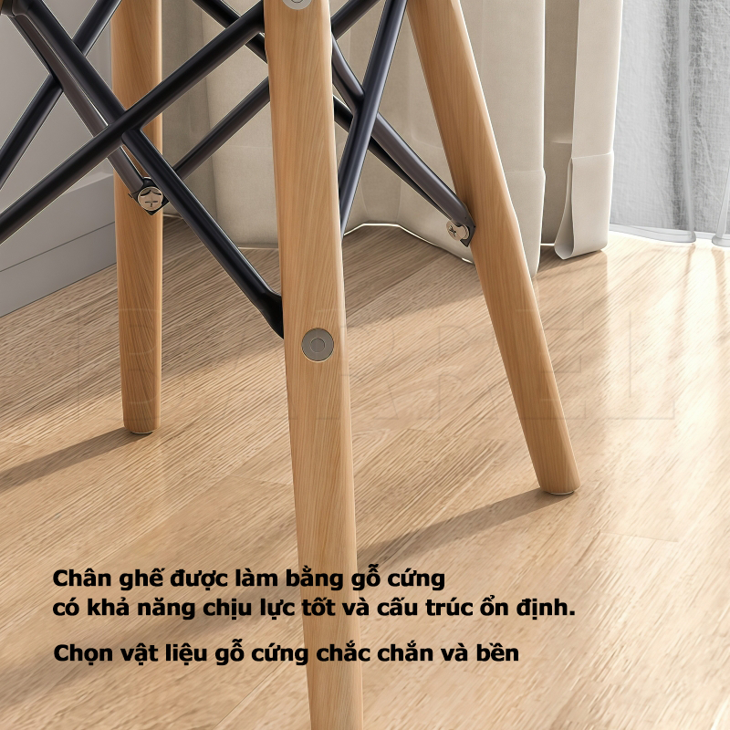 IB Ghế Eames Ghế ăn Ghế trang điểm Chân ghế gỗ sồi Tựa lưng công thái học Phù hợp Phòng Ăn Văn Phòng | BigBuy360 - bigbuy360.vn