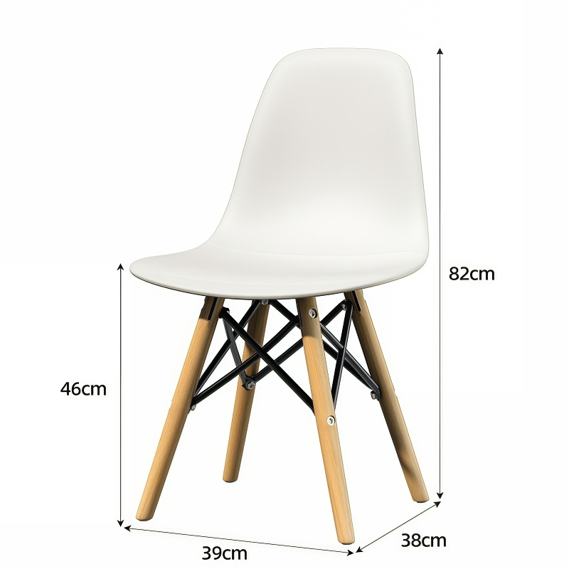 IB Ghế Eames Ghế ăn Ghế trang điểm Chân ghế gỗ sồi Tựa lưng công thái học Phù hợp Phòng Ăn Văn Phòng | BigBuy360 - bigbuy360.vn