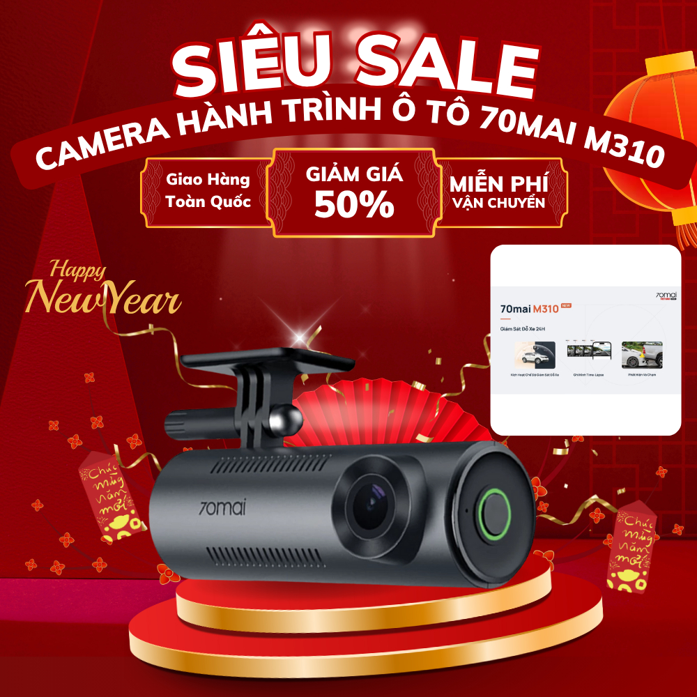 Camera Hành Trình 70mai Dash Cam M310, Bản Quốc Tế, Phát Hiện Va Chạm, Giám Sát Đỗ Xe 24h, Kết Nối W