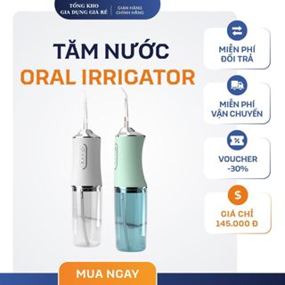 Máy tăm nước cầm tay tự động Oral Irrigator, dụng cụ vệ sinh răng miệng cộng nghệ Châu Âu với 3 chế độ xịt cao cấp