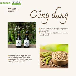 Nước tương ít muối hữu cơ PB Farm - Nhập khẩu Thái Lan,EU Organic, USDA, vị thanh dịu, vị nhạt vừa ăn, thuần chay(200ml)