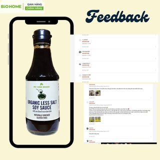 Nước tương ít muối hữu cơ PB Farm - Nhập khẩu Thái Lan,EU Organic, USDA, vị thanh dịu, vị nhạt vừa ăn, thuần chay(200ml)