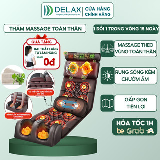  Đệm Massage Toàn Thân Đa Năng DELAX - Massage Vai Cổ Eo Lưng Bắp Chân Chân Và Gối Massage TMS01 