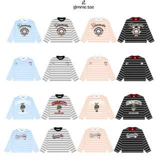  Áo Thun Tay Dài SỌC ĐÔI Form Boxy Unisex - BST Thu Đông 2025 - Cotton Borip QC 4 Chiều-Áo Longsleev Boxy Unisex - GMTD14 