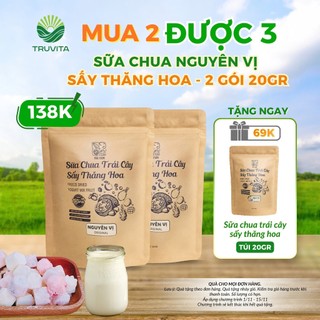 Sữa Chua Trái Cây Sấy Thăng Hoa vị nguyên bản ĐĂKFARM  Túi 20g - 40gr tiện lợi, giàu chất dinh dưỡng