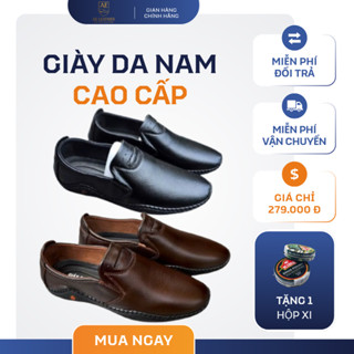 Giày Da Nam Đế Khâu Chắc Chắn – Kiểu Lười Tiện Lợi, Mềm Êm, Free Ship