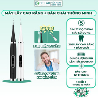  Máy Lấy Cao Răng DELAX- Mini Rung Tần Số Cao 31000 phút 5 Chế Độ Dễ Dàng Sử Dụng Tại Nhà - LCR01 