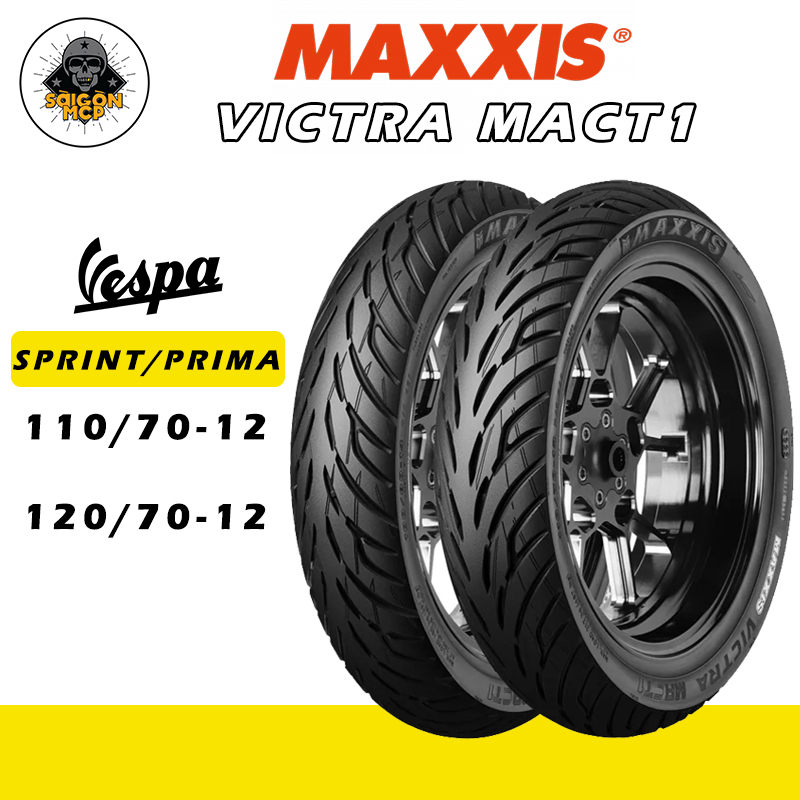 Vỏ Xe Maxxis CT1 Cho Vespa Sprint Prima – Cao Su Cao Cấp, Êm Ái, Bám Đường Tốt – Hàng Chính Hãng