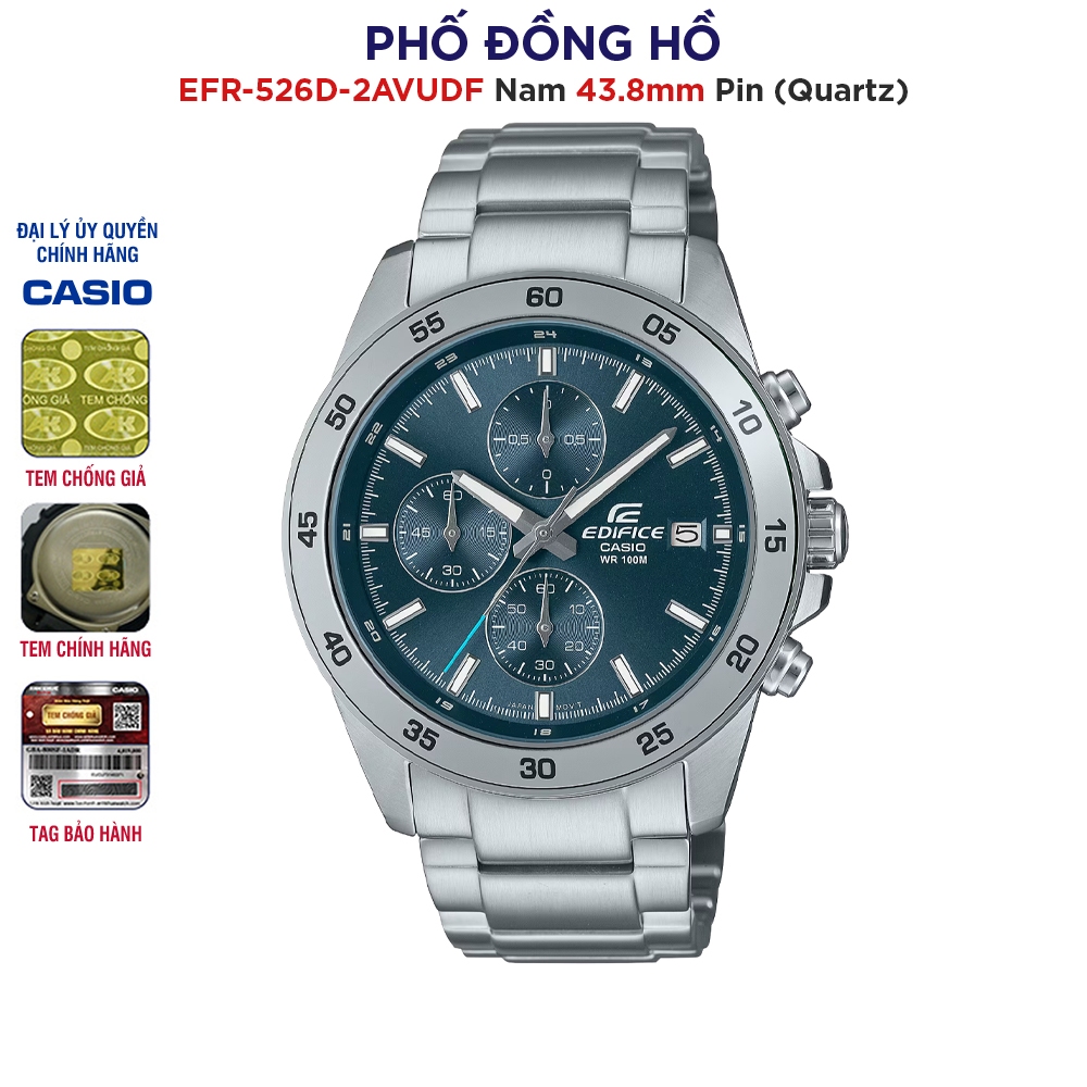 Đồng hồ Casio nam dây kim loại EDIFICE EFR-526D-2AVUDF