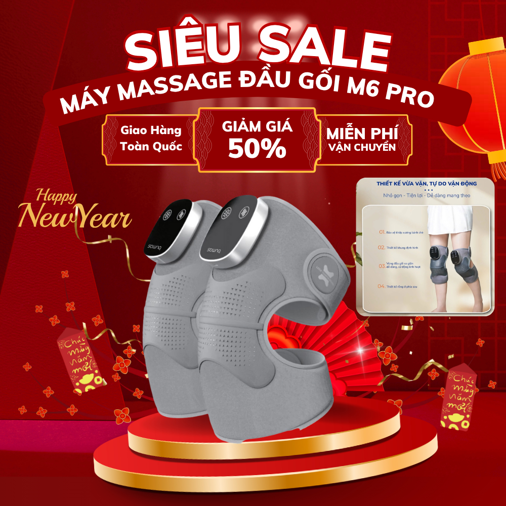 Máy Masssage Đầu Gối BUMAS M6 Pro - 5 Mức Độ Nhiệt - 3 Chức Năng Trong 1 - Giải Tỏa Áp Lực Đầu Gối