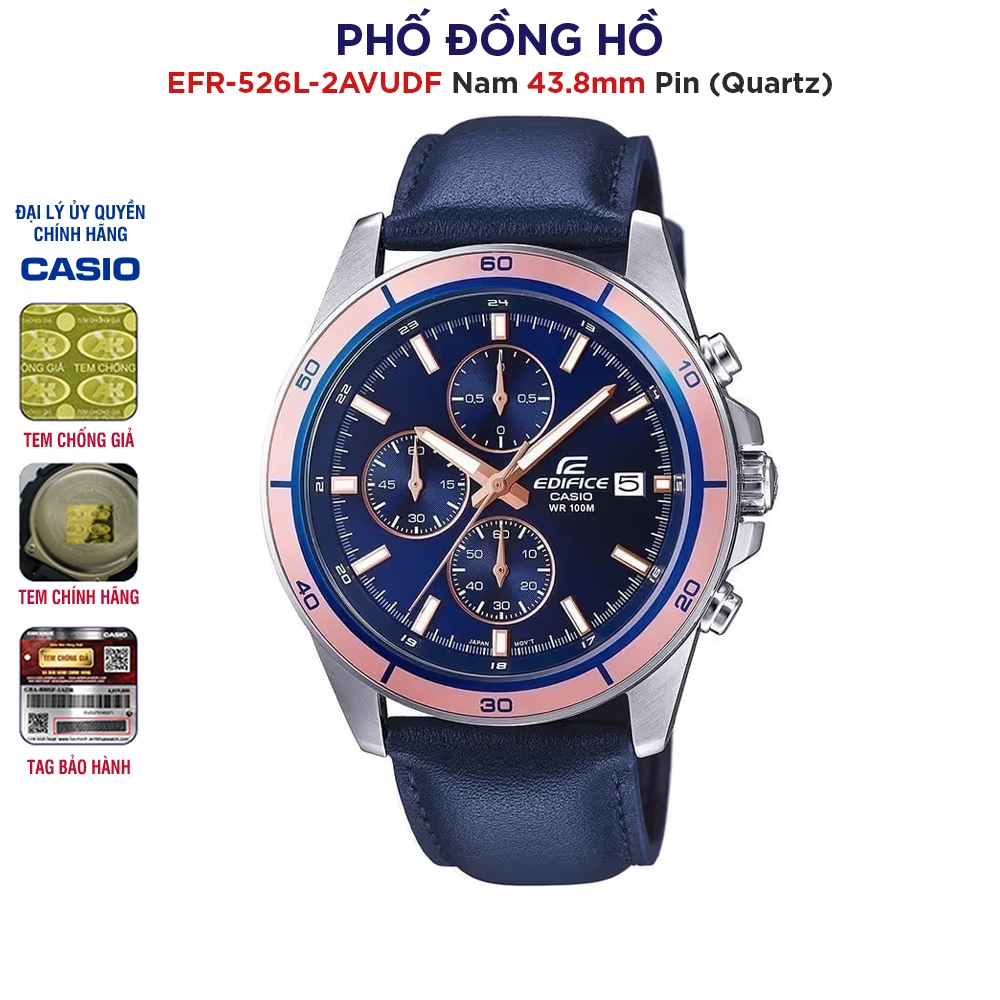 Đồng hồ nam EDIFICE Casio Anh Khuê EFR-526L-2AVUDF chính hãng