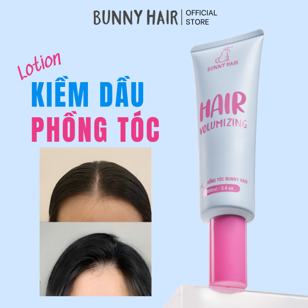 Lotion Kiềm dầu Phồng tóc Bunny Hair 100ml dành cho da đầu dầu, giảm bết, giảm ngứa, giúp tóc bồng b