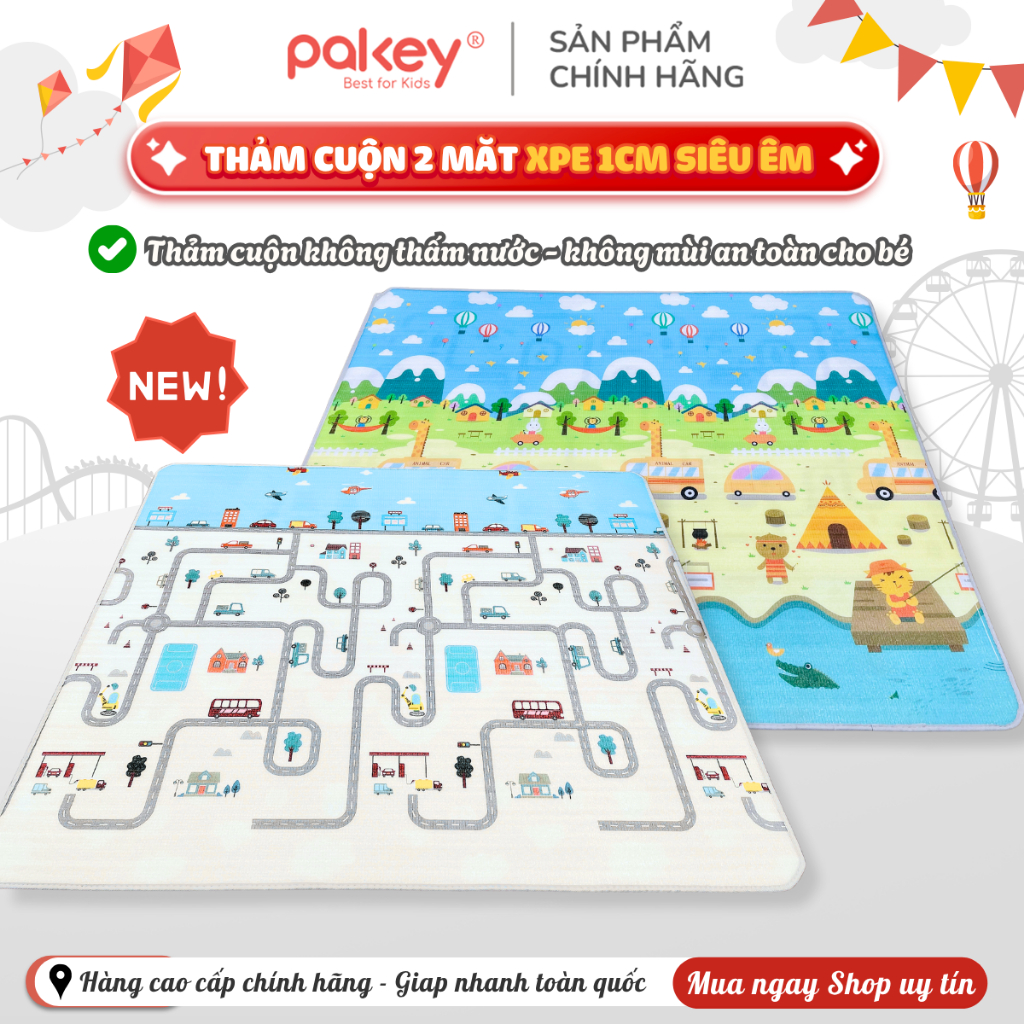[SIÊU RẺ] Thảm Xốp Cho Bé XPE 2 Mặt Loại Cuộn, Thảm Xốp Chống Trơn Trượt, Chống Nước An Toàn Cho Bé Dày 1cm