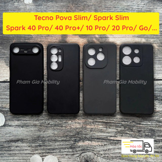  Ốp lưng Tecno Pova Slim  Spark Slim  40 Pro  40 Pro+  Plus   10C 10 Pro  20 20C 20S Pro  Go 2023 2024 dẻo đen bảo vệ cam 