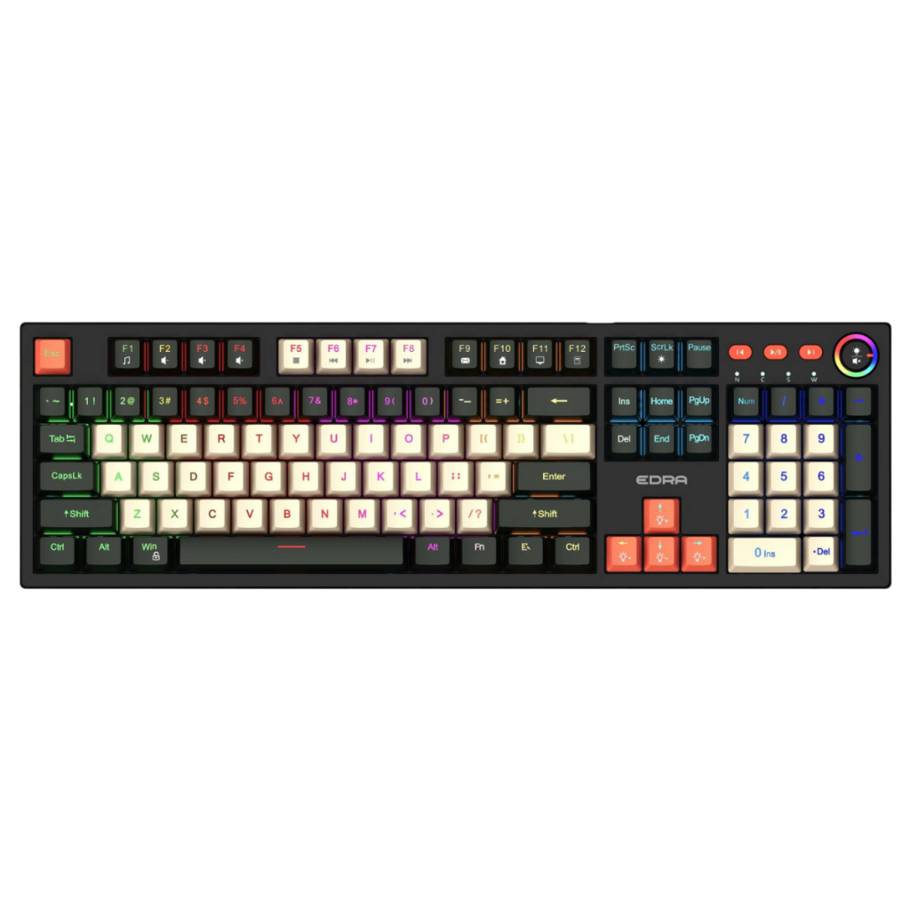 Bàn phím cơ Gaming Fullsize EDRA EK3104K, EK3104L 104 Phím, có dây TypeC Bảo Hành Chính Hãng | BigBuy360 - bigbuy360.vn
