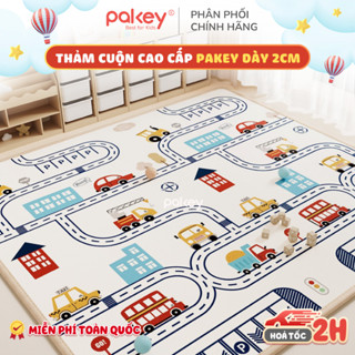 Thảm Trải Sàn Pakey Cao Cấp Dày 2CM, Thảm Xốp XPE Mềm Mại Chống Trơn Trượt An Toàn Cho Bé Tập Bò Tập Đi