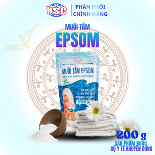 [NSC] Muối Khoáng Tắm Tự Nhiên Epsom,Tẩy Tế Bào Chết,Giảm Đau Mỏi,Ngâm Chân Spa Thư Giãn | Túi 200gr