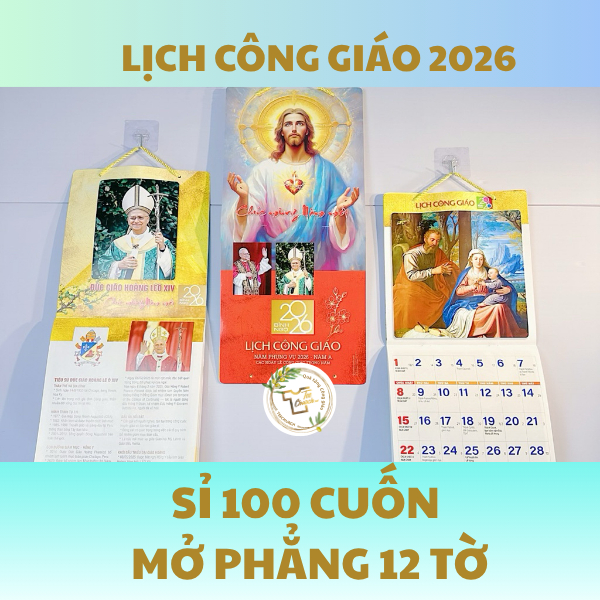 SỈ 100 LỊCH 12 TỜ THÁNG- LỊCH CÔNG GIÁO  2026