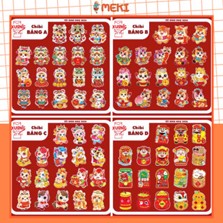   GIÁ SỈ  Combo 50 Bao Lì Xì Chibi Phản Quang Tết Bính Ngọ 2026 Dễ Thương 
