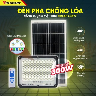  Đèn năng lượng mặt trời chống lóa 300W Solar light trong nhà đèn trang trí chống nước IP67 BH 2 năm 