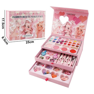 Đồ chơi trang điểm bé gái - cốp trang điểm 3 tầng cho bé - đồ chơi nhập vai makeup