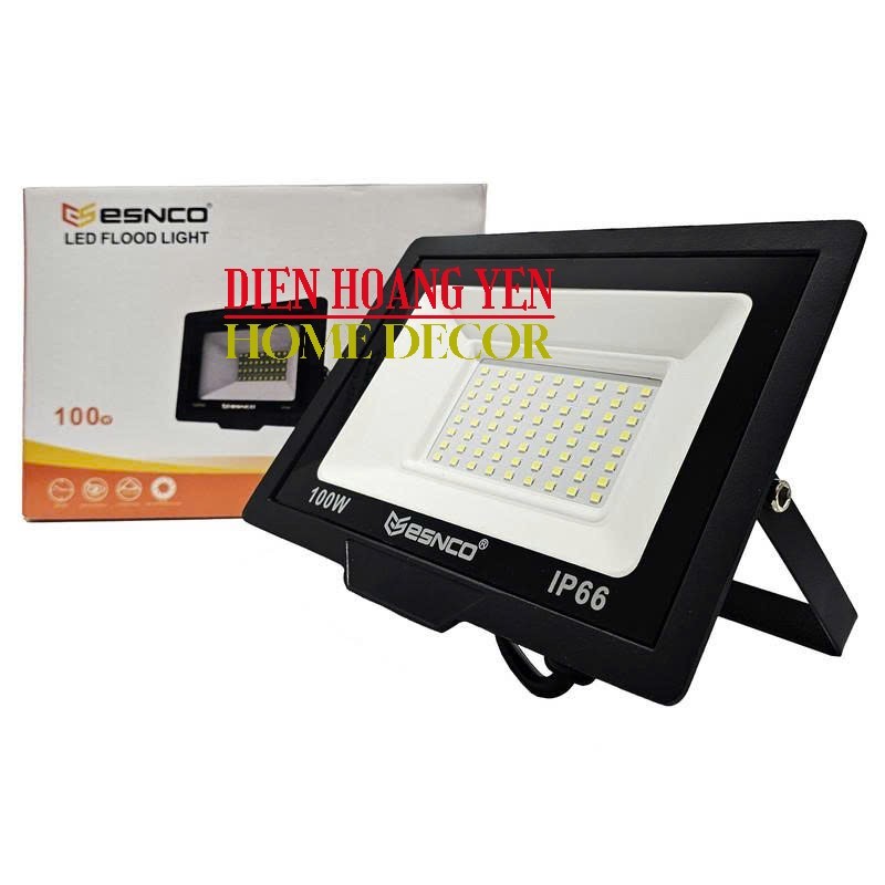 Đèn pha LED siêu sáng ngoài trời, đèn floodlight ESNCO 50W 100W DÙNG ĐIỆN 220V