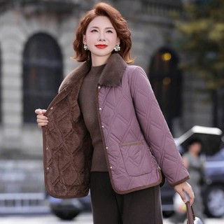  Áo Khoác Nữ Ngoài Phao Trong Lót Lông Mềm – Cổ Lông Sang Trọng Cho Mẹ QC201 