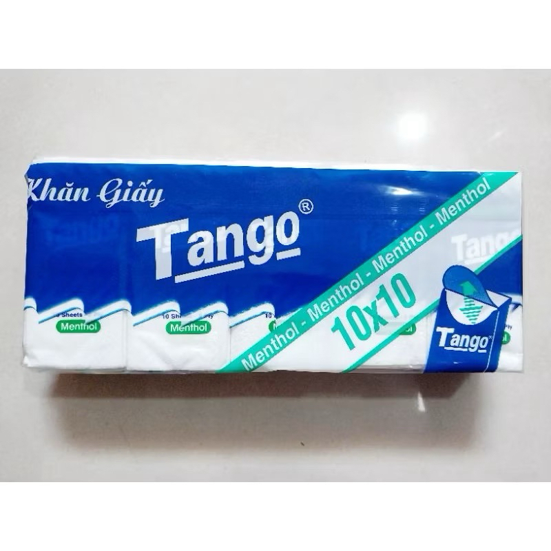 [Top Value]( Lốc 10 gói ) Khăn giấy bỏ túi Tango 2 lớp - Mẫu 10x10