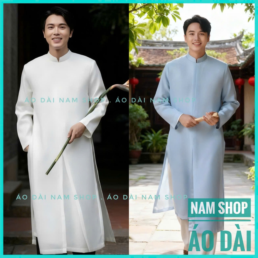 Áo Dài Nam Cách Tân Dáng Suông Sang Trọng Trẻ Trung Cao Cấp
