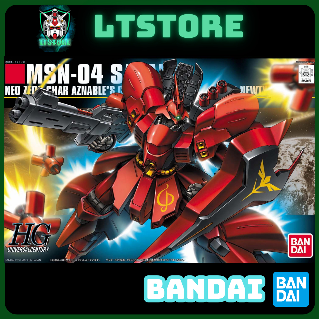 [CÓ SẴN] Mô hình lắp ráp HGUC MNS-04 Sazabi 1/144 - Tái bản logo xanh Bandai