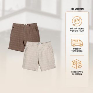  Quần Short Nam  Cao Cấp Short Nhung Tăm 2025 2 Màu Nâu - Kem – BY COTTON 