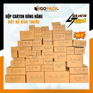 COMBO 10 Hộp Carton NHIỀU KÍCH THƯỚC hộp giấy đóng hàng giá rẻ tại xưởng - GOPACK