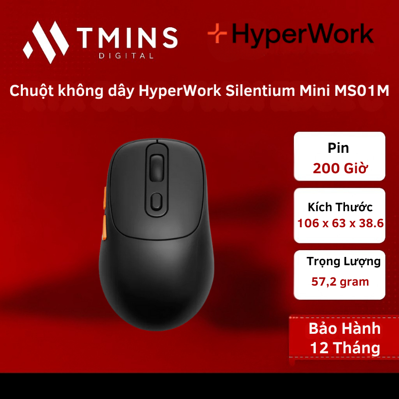 Chuột không dây HyperWork Silentium Mini MS01M
