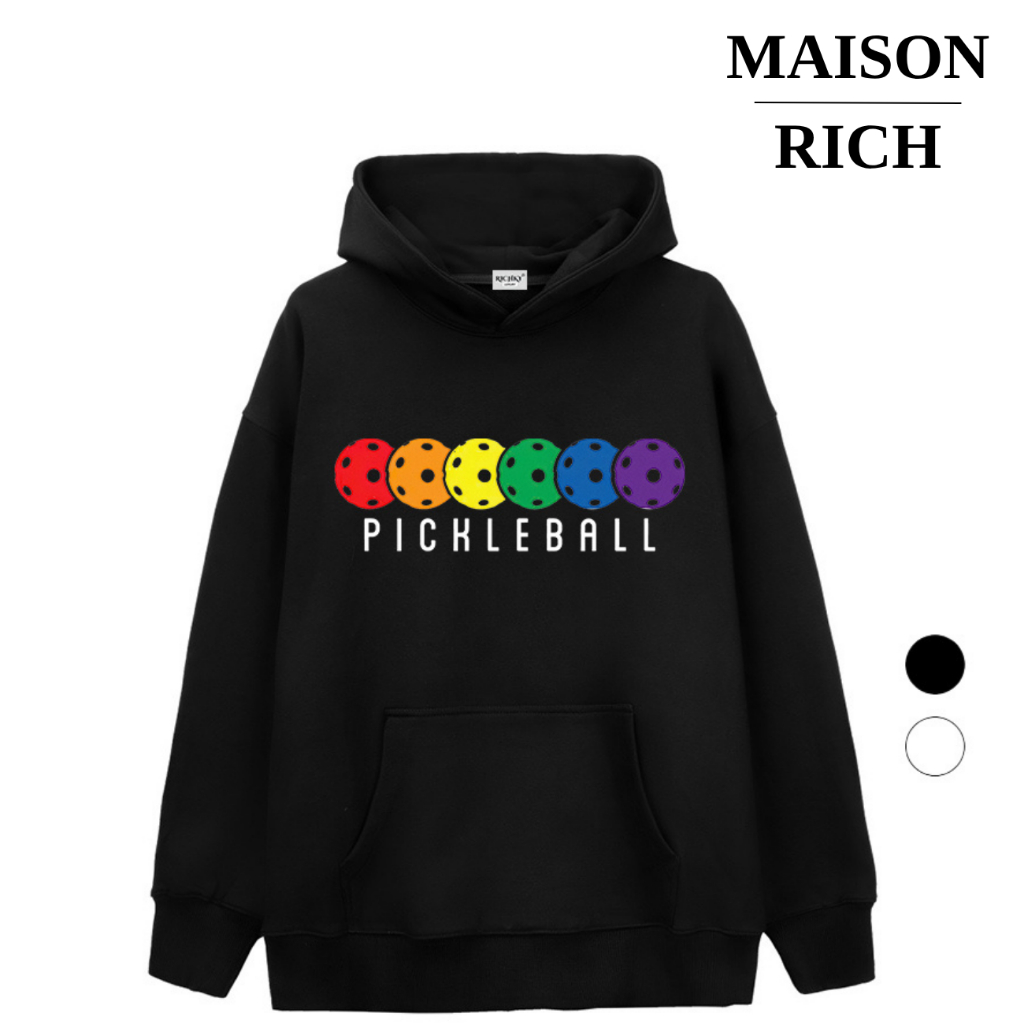 Áo Hoodie Maison Rich Premium Nỉ Pickleball Colorball Rainbow Sporty Collection