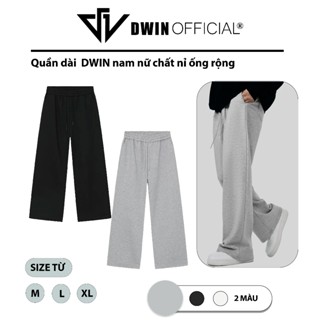  Quần dài form rộng DWIN nam nữ chất nỉ ống suông unisex Track Pants local brand 