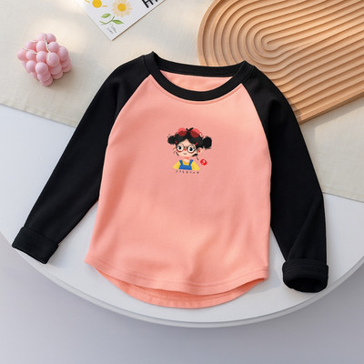 Áo thu đông cho bé gái  in hình bé gái hot trend chất borip co giãn 4 chiều - Loza Kids AD003