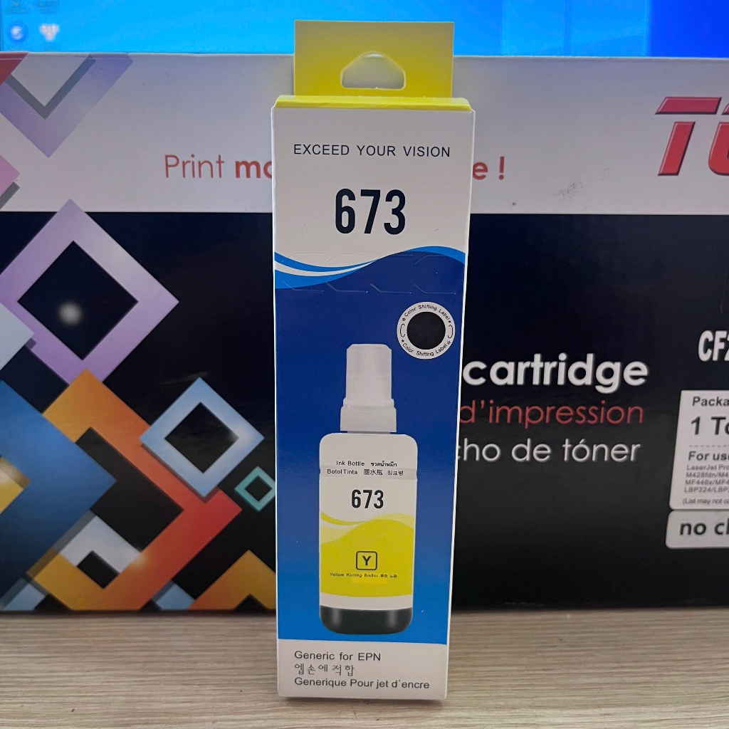 MỰC IN EPSON 673Y – MÀU VÀNG (YELLOW) – REFILL INK CHO EPSON L1800 / L805