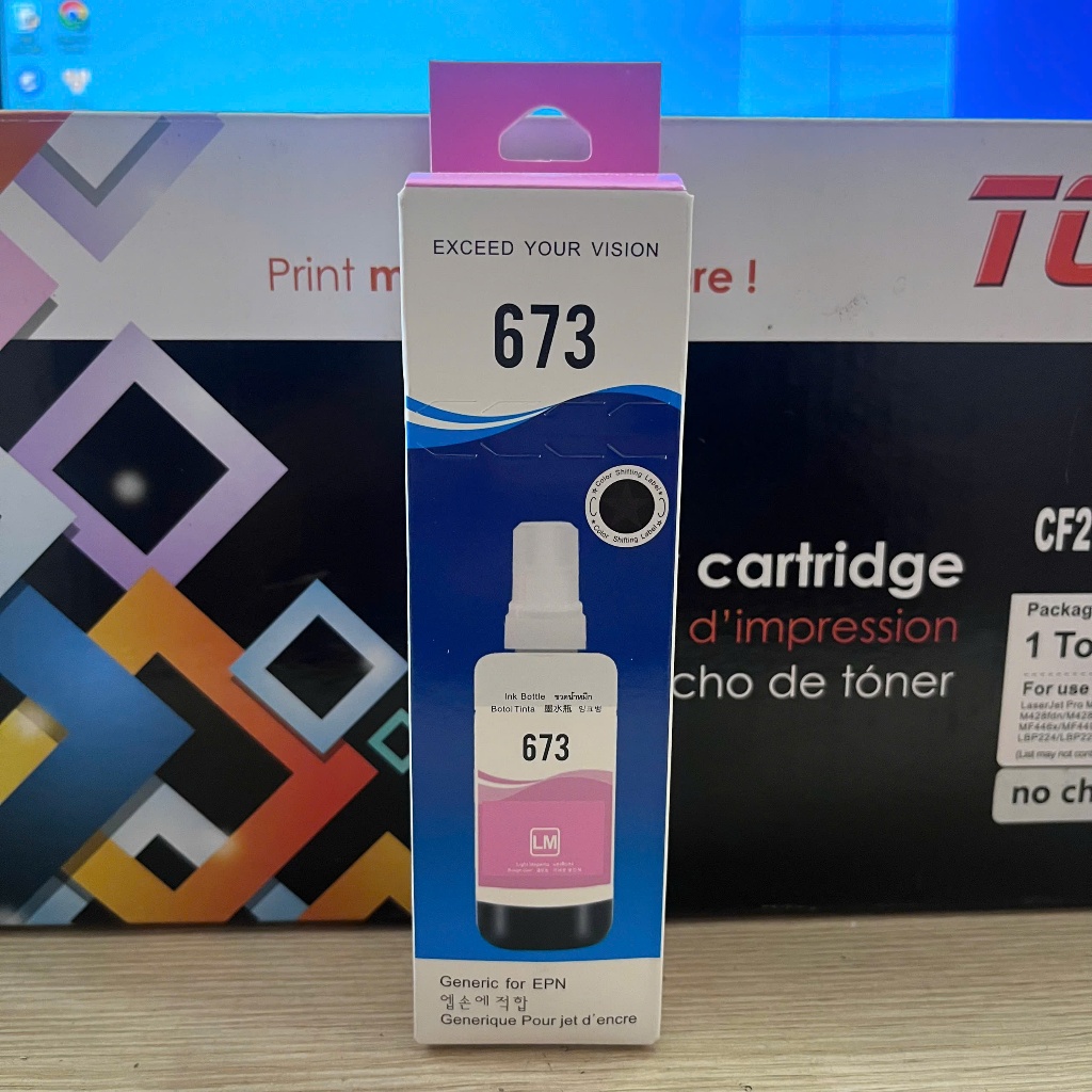 MỰC IN EPSON 673LM – MÀU HỒNG NHẠT (LIGHT MAGENTA) – REFILL INK DÀNH CHO EPSON L1800 / L805