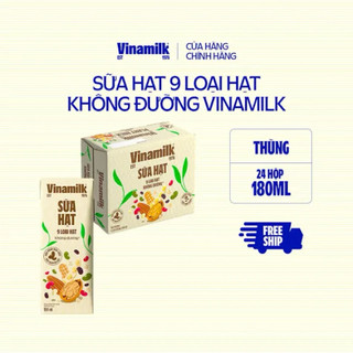  Sữa Vinamilk 9 loại hạt không đường 180ml thùng 24 hộp  