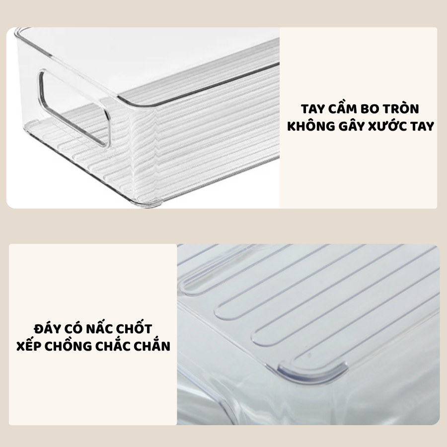 Khay Nhựa Trong Suốt Đựng Mỹ Phẩm ENODA HOME, Khay Đựng Đồ Đa Năng Để Bàn Có Thể Xếp Chồng Q059 | BigBuy360 - bigbuy360.vn