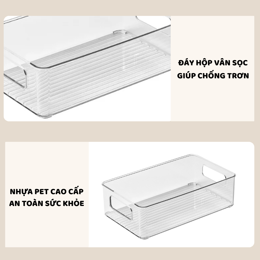 Khay Nhựa Trong Suốt Đựng Mỹ Phẩm ENODA HOME, Khay Đựng Đồ Đa Năng Để Bàn Có Thể Xếp Chồng Q059 | BigBuy360 - bigbuy360.vn