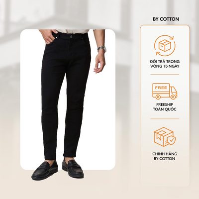 Quần Jeans Dài  Cao Cấp Basic Đen – BY COTTON
