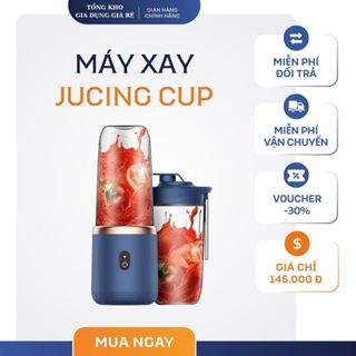 Máy Xay Sinh Tố Juicing Cup 300ML Cầm Tay 6 Lưỡi  Sử Dụng Pin Sạc Cổng USB Siêu Tiện Lợi_MX4